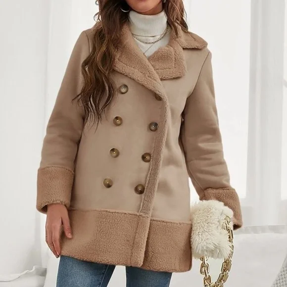 Cozy Teddy Button up Oversized Jacket Coat - Picture 4 of 6